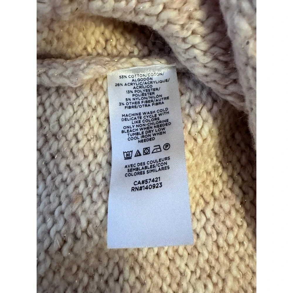 NWT Cozy Loft Women XS/Small Light Pink Short Sleeve Cotton Blend Sweater Top